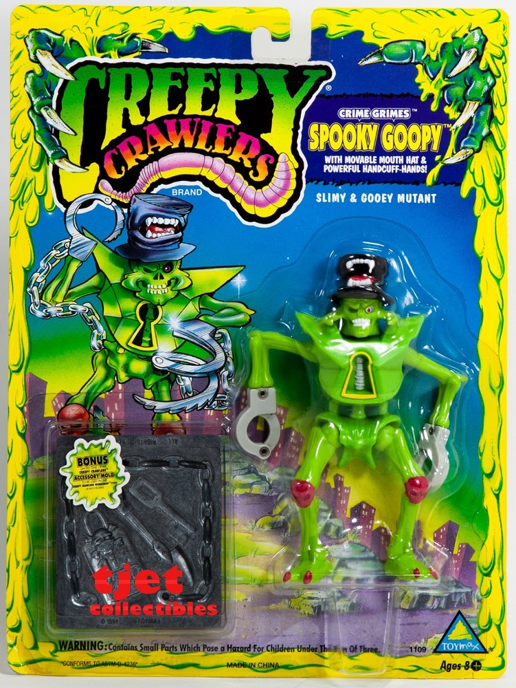 Creepy Crawlers Crime Grimes Spooky Goopy Action Figure Toymax 1994 New