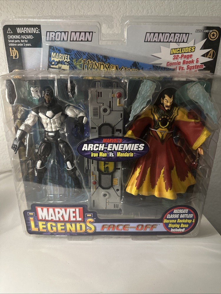 Marvel Legends Face Off Iron Man (War Machine) vs. Mandarin Figures 2006 Toy Biz