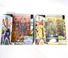 Kaiyodo Movie Revo Zootopia Judy Hopps & Nick Wilde Set Figure Complex Revoltech
