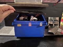 1:12 Scale Blue WM Dumpster LOT (includes GARBAGE + ACCESSORIES) Prop Diorama