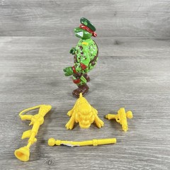 Teenage Mutant Ninja Turtles TMNT (Vintage 1991) RAPH GREEN TEEN BERET COMPLETE