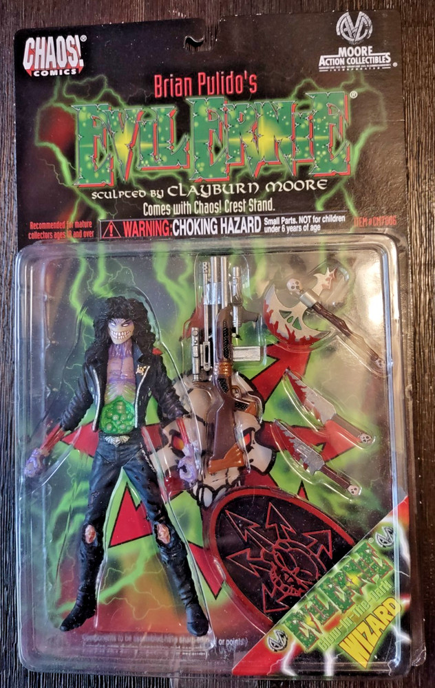 🎃 Evil Ernie Chaos! Comics Action Figure 1997 Glow In The Dark 🎃 Lady Death 🎃