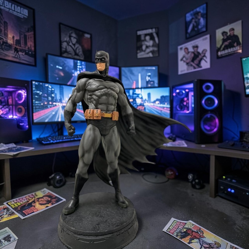 New 38cm Justice League The Dark Knight Batman Statue PVC Model W/box Gift – DC