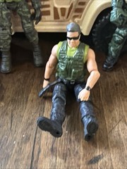Military Action Figure Lot Of 13 3.75” Soldiers The Corps Chap Mei W/jeep Lot