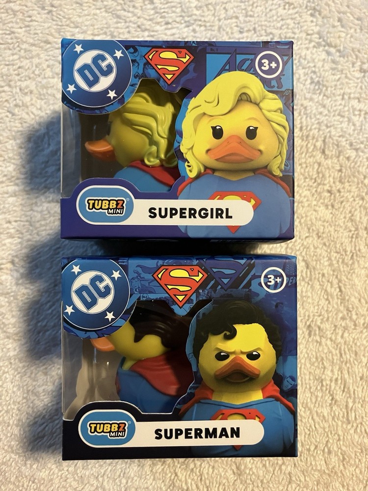 Mini Tubbz Cosplay Duck DC Comics DC Universe Lot Superman & Supergirl