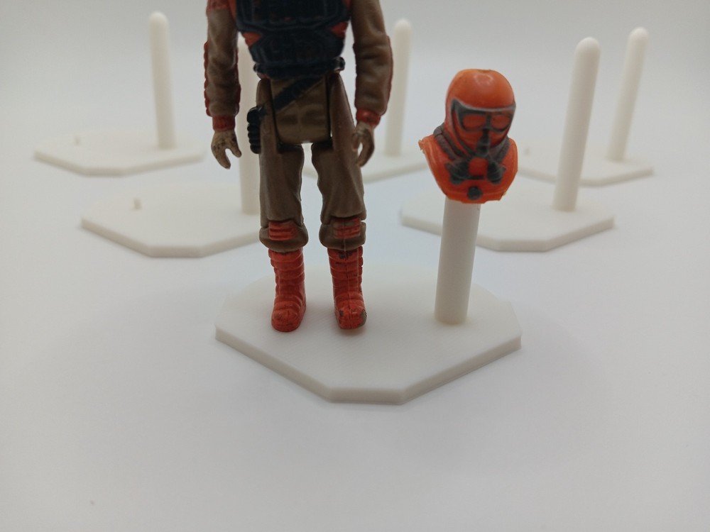 MASK kenner vintage action figure stands lot of 6 M.A.S.K. figure stands white
