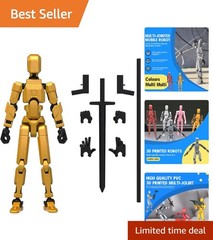 Lucky 13 Customizable Action Figure – Versatile Golden Robot for Collectors