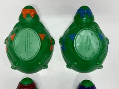 Set of 4 TMNT CEREAL BOWLS Teenage Mutant Ninja Turtles VINTAGE 1990 (READ DESC)