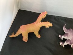 Lot Of Two Imperial Two Headed Dragons Purple & Orange