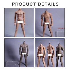 JIAOU DOLL 1/6 Seamless Male Body Doll Male Figure Fit 12″ Phicen Hot Toys