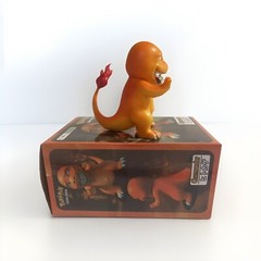 Smiling Charmander 3D Pokemon Figure Collectible Desktop Doll Ornament PVC