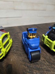 Paw Patrol Marshall Jungle Rescue Fire Truck Police Cruiser & Motorcycle Lot