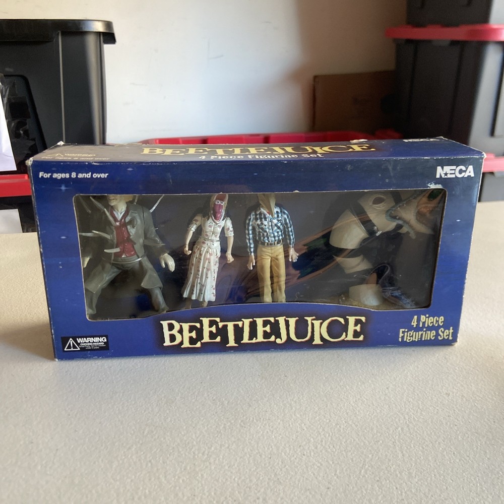 NECA Beetlejuice 4 Piece Plastic Figurine Set Multicolor Boxed Ages 8+ 2001