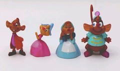 Disney Cinderella Jaq Gus Suzie Perla MICE 1.5” PVC Figure Lot of 4 Mini Toys (A