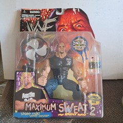 1999 Jakks Pacific Stone Cold Steve Austin Maximum Sweat Figurine NIB