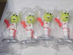 MARS SUPER MARKETS SPACE ALIEN VINYL ADVERTISING AD FIGURE MASCOT SEALED LOT 4