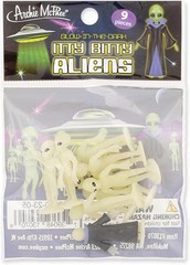 Itty Bitty Aliens (Bag of 9) Glow in Dark Statue UFO Figurines – Archie McPhee