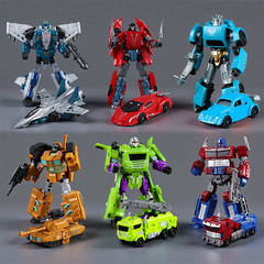 Transforming Robot Warrior Car Plane Tank Action Figure Model Toy Gift Set