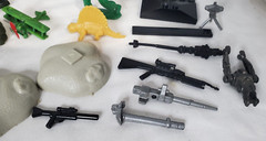 Mixed lot of Varies Weapons and Lego Parts Action Figures