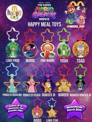 McDonalds Toy 2026 Super Mario Galaxy Plastic Toys With Clip Full Set Of 12 NEW