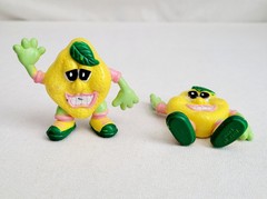 Lot of 2 ReaLemon Juice Advertising Lemon Head 2″ figures (read description)