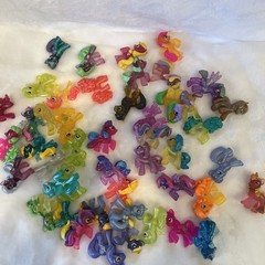 My Little Pony Blind Bag Lot of 47 Mini 2″ MLP Figures w/ Glitter & Transparent
