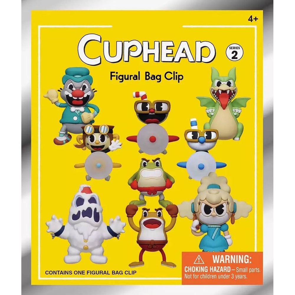 3D Figural Foam Bag Clip Cuphead Series 2 Pack [1 RANDOM Figure]