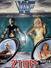 WWF Jakks Pacific 2 Tuff Series 1 Gold Dust & Marlena Action Figures WWE Damaged