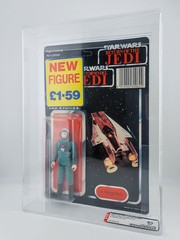Star Wars Vintage Palitoy Tri-Logo UNPUNCHED A-Wing Pilot AFA 80 Kenner MOC