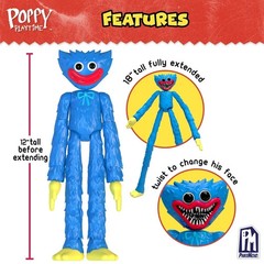 Poppy Playtime Huggy Wuggy Deluxe Face Changing Action Figure 12″ Tall Series 1