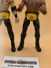 WWE MATTEL ELITE APA BRADSHAW FAAROOQ WRESTLING FIGURE RARE WWF NXT AEW TAG BELT