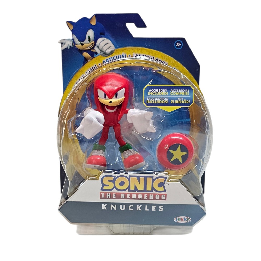 Jakks Pacific 4 Inch Sonic the Hedgehog Figures Wave 21 Knuckles Star Spring