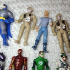 Action Figures Lot Of 13 Mixed Lot With Carrying Case