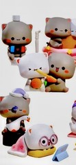 MITAO CAT Peach Lucky Cat Couples Collectible Figure Season 4