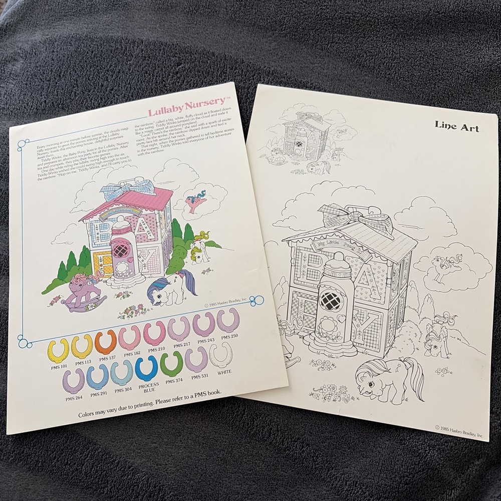 Vtg 1985 My Little Pony G1 Hasbro Lullaby Nursery Press Pre-Prod Style Guide