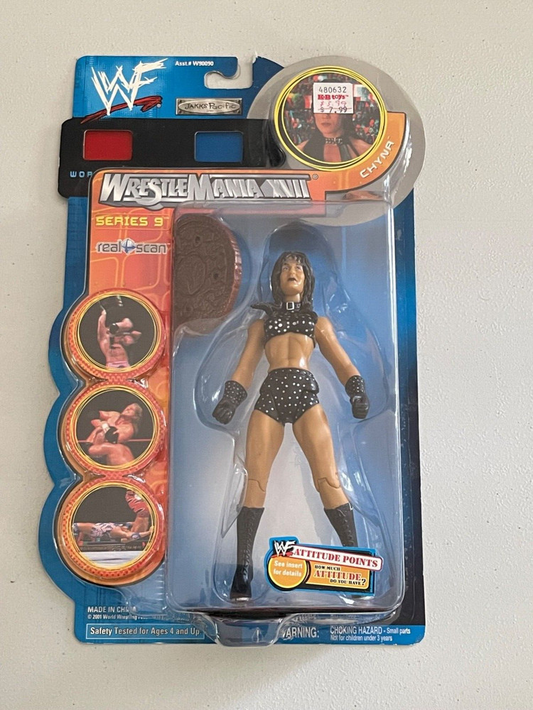 WWF WWE WrestleMania XVII Series 9 Chyna action figure Jakks 2001 NEW Real Scan
