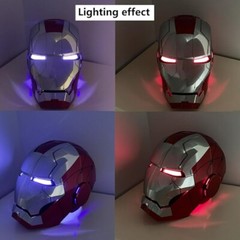 2024 Iron Man MK5 1:1 Helmet Wearable Voice-control Cosplay Mask Silver AUTOKING