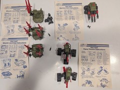 GI Joe 1983 PAC RAT Missle Launcher Machine Gun Flame Thrower with Blueprints