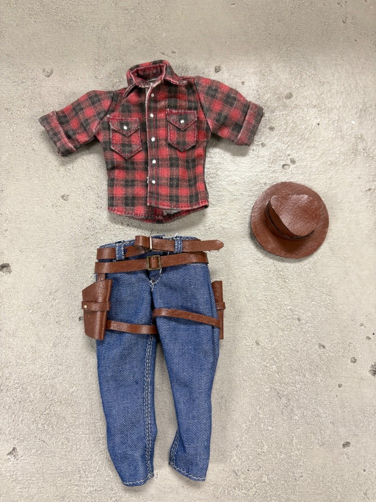 PB-WOLCOW-SET: 1/12 Cowboy outfit set for 6″ muscular body figure