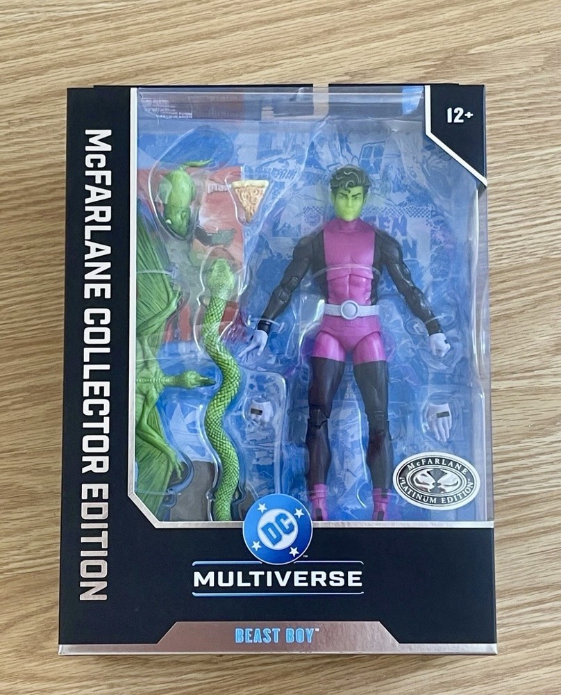 McFarlane DC Multiverse Beast Boy Platinum 2025 SDCC UCC Exclusive NEW SEALED