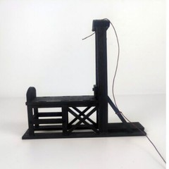 Vintage Wood Guillotine Model Accessories Scene Prop For Action Figure Doll Toy