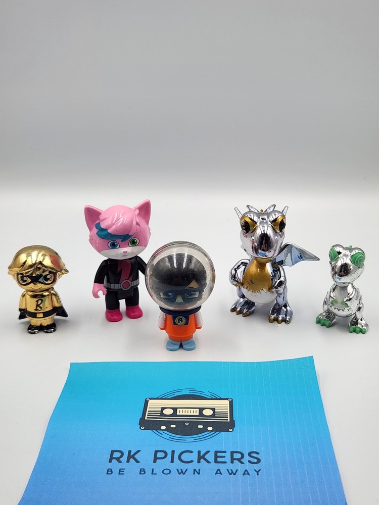 Ryan’s World Bonkers Toy Co. Action Figures Lot of 5 Mystery Playdate Gold C2