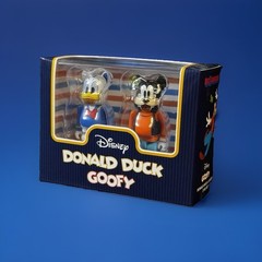 BE@RBRICK DONALD DUCK & GOOFY 2PCS SET Figure Bearbrick Medicom Toy New Box