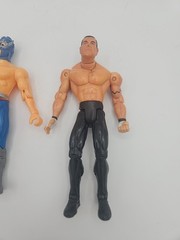 Rey Mysterio Unmasked +Volador Jr. Mexican Wrestling Figure Masked Luchador VTG