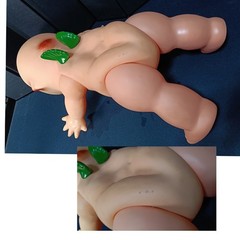 Vintage Kewpie Doll Sofubi 60cm Green Wings Showa Retro Japan Large Figure