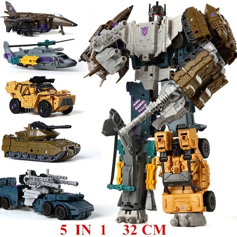 Transformation Robot Toys HZX Defensor Bruticus Superion Devastator 5in1 Figure