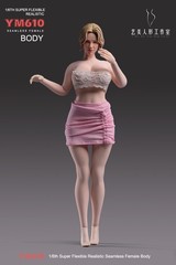 YM610 1/6 Female Big Bust Suntan/Pale Plump Seamless Doll Body 12″ Action Figure