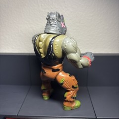 1991 Vintage TMNT Machine Gunnin’ Rocksteady Figure Teenage Mutant Turtles
