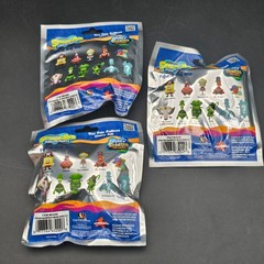 SpongeBob SquarePants Movie 3D Figural Bag Clip Blind Bags Monogram Lot of 3 NEW