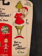 Dr Suess Christmas Cindy Lou Who and The Grinch Action Figures Set of 2 NIB